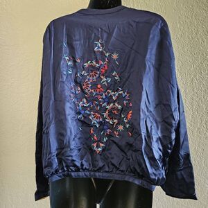 NWT Eleven Paris Embroidered Beaded Bomber Jacket